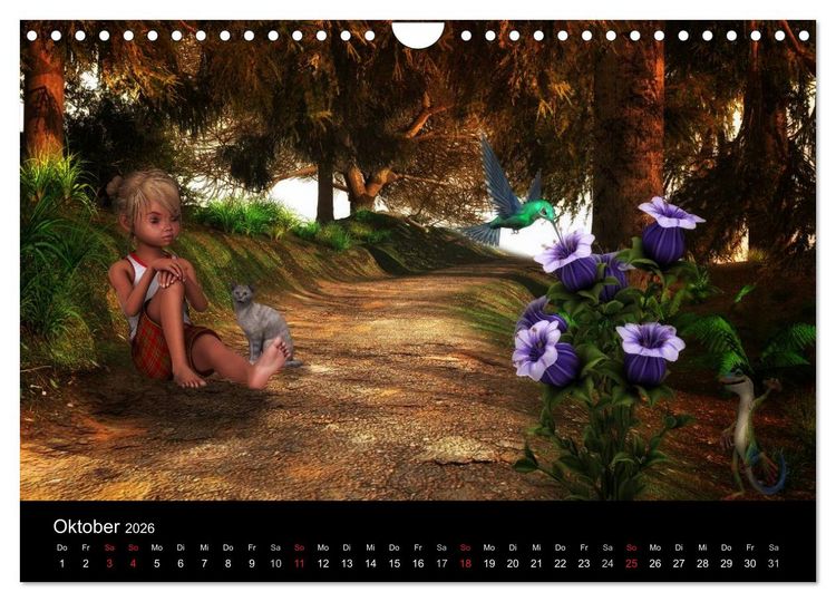 Produktbild: M&auml;rchenhaftes f&uuml;r Kinder (Wandkalender 2026 DIN A4 quer), CALVENDO Monatskalender