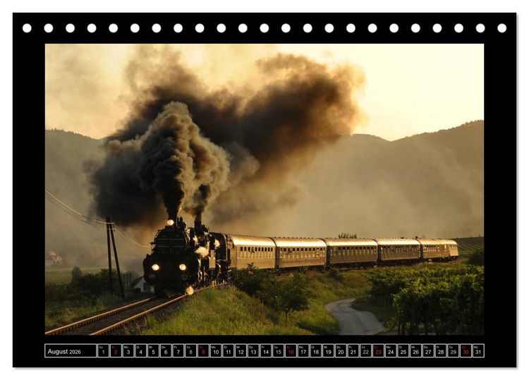 Produktbild: Eisenbahndampfromantik (Tischkalender 2026 DIN A5 quer), CALVENDO Monatskalender