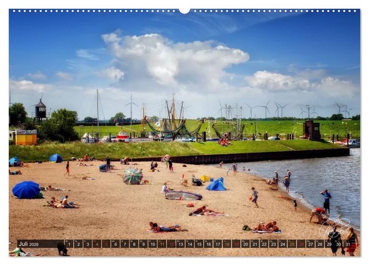 Produktbild: Friesland - Nordseebad Dangast / CH-Version (Wandkalender 2026 DIN A2 quer), CALVENDO Monatskalender