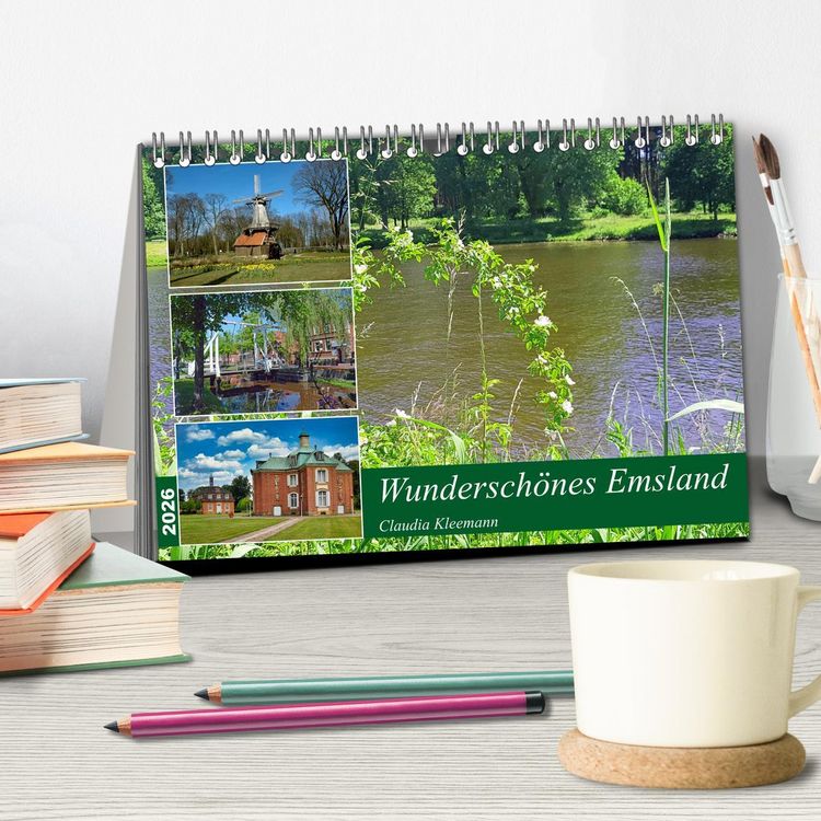 Produktbild: Wundersch&ouml;nes Emsland (Tischkalender 2026 DIN A5 quer), CALVENDO Monatskalender