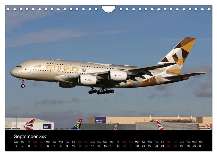 Produktbild: A380 SuperJumbo (Wall Calendar 2027 DIN A4 landscape), CALVENDO 12 Month Wall Calendar