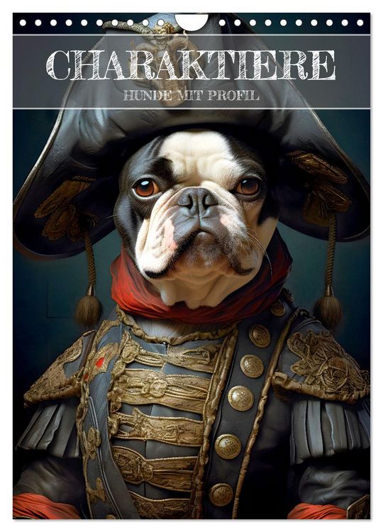 Produktbild: CHARAKTIERE Hunde mit Profil (Wandkalender 2026 DIN A4 hoch), CALVENDO Monatskalender