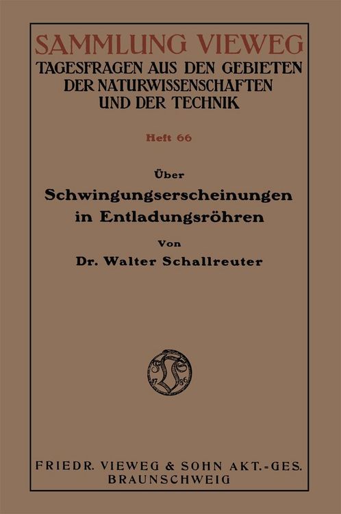 Produktbild: &Uuml;ber Schwingungserscheinungen in Entladungsr&ouml;hren