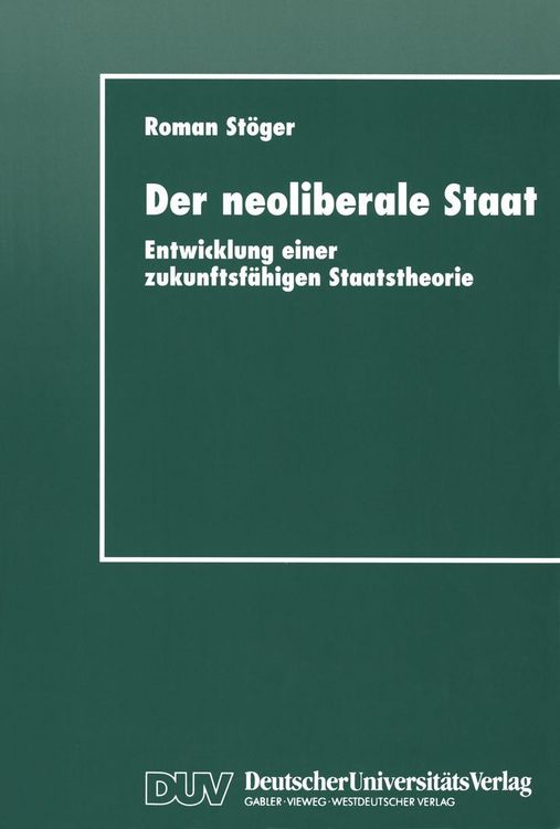 Produktbild: Der neoliberale Staat
