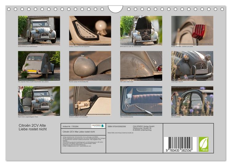 Produktbild: Citro&euml;n 2CV Alte Liebe rostet nicht (Wandkalender 2025 DIN A4 quer), CALVENDO Monatskalender