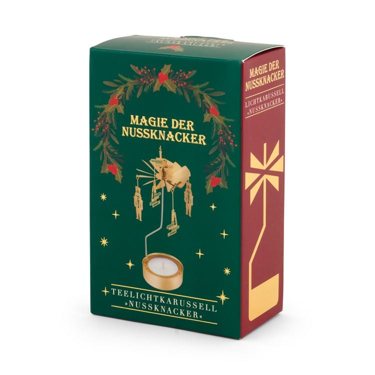 Produktbild: Teelichtkarussel Set "Rentier", gold