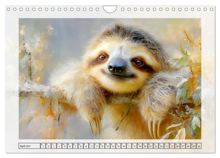 Produktbild: Faultiere. Das L&auml;cheln des Regenwaldes (Wandkalender 2027 DIN A4 quer), CALVENDO Monatskalender