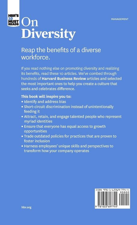Produktbild: Hbr's 10 Must Reads on Diversity (with Bonus Article Making Differences Matter: A New Paradigm for Managing Diversity by David A. Thomas and Robin J. Ely)
