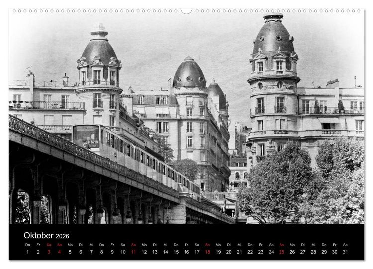 Produktbild: Streifzug durch Paris (Wandkalender 2026 DIN A2 quer), CALVENDO Monatskalender