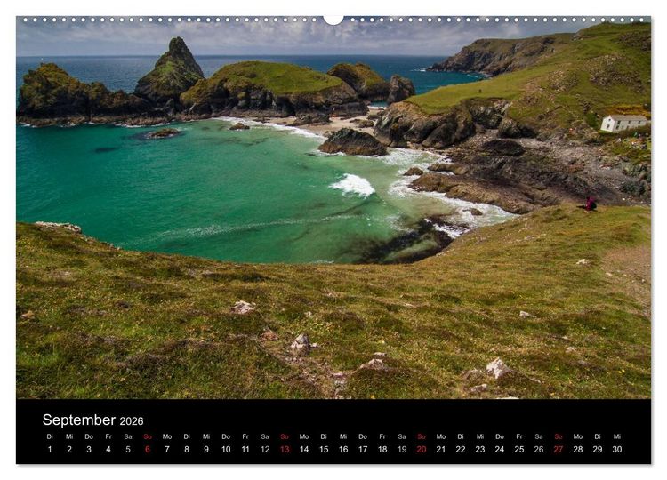 Produktbild: Englands K&uuml;sten 2026 (Wandkalender 2026 DIN A2 quer), CALVENDO Monatskalender
