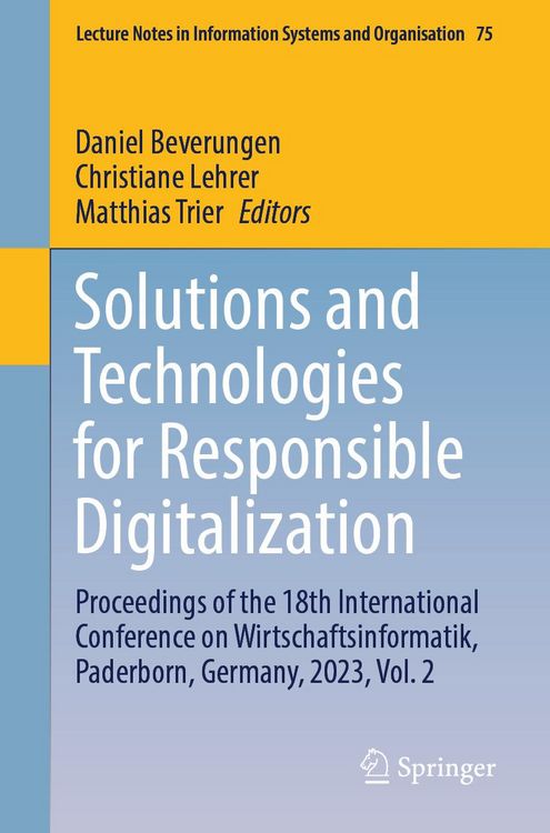 Produktbild: Solutions and Technologies for Responsible Digitalization