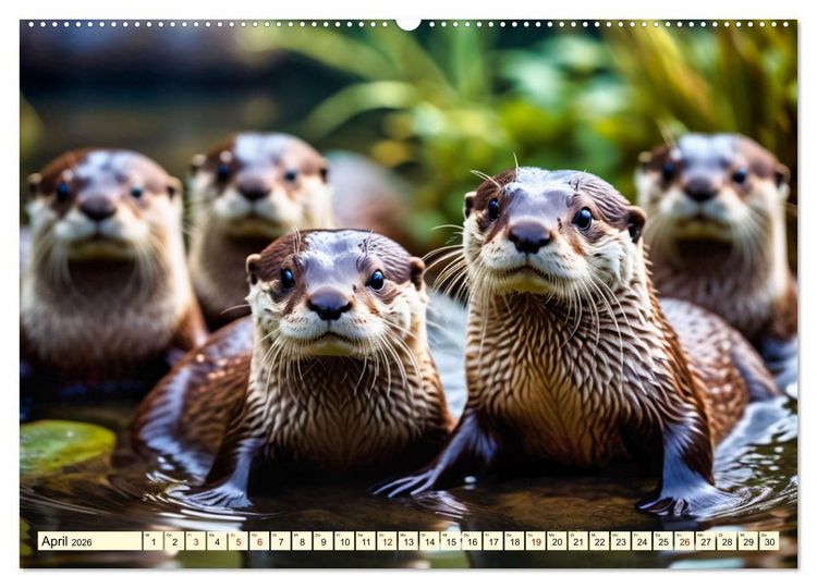 Produktbild: Die Familie der Marder (Wandkalender 2026 DIN A2 quer), CALVENDO Monatskalender