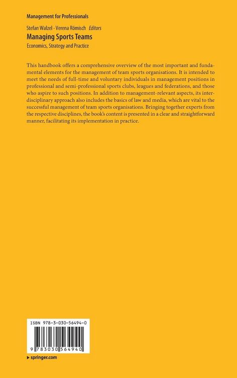 Produktbild: Managing Sports Teams