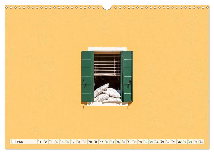 Produktbild: Burano et Minimalisme (Calendrier mural 2026 DIN A3 vertical), CALVENDO calendrier mensuel