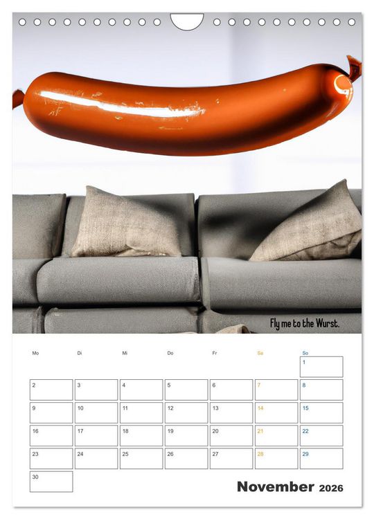 Produktbild: Ist mir Wurst Kalender (Wandkalender 2026 DIN A4 hoch), CALVENDO Monatskalender