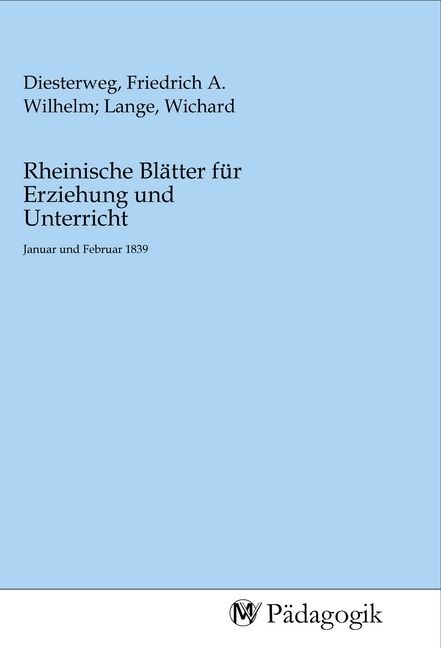 Produktbild: Rheinische Bl&auml;tter f&uuml;r Erziehung und Unterricht
