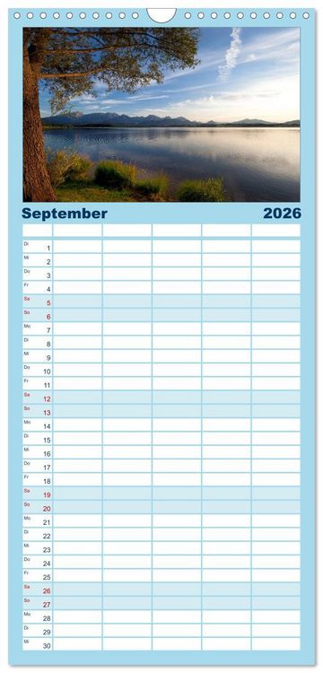 Produktbild: Familienplaner 2026 - Hopfensee - Riviera des Allg&auml;us mit 5 Spalten (Wandkalender, 21 x 45 cm) CALVENDO