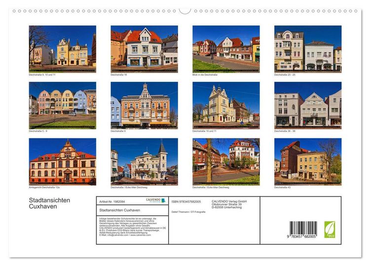 Produktbild: Stadtansichten Cuxhaven (hochwertiger Premium Wandkalender 2026 DIN A2 quer), Kunstdruck in Hochglanz
