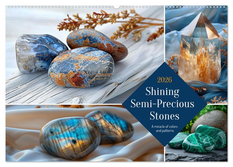 Produktbild: Shining Semi-Precious Stones (Wall Calendar 2026 DIN A2 landscape), CALVENDO 12 Month Wall Calendar