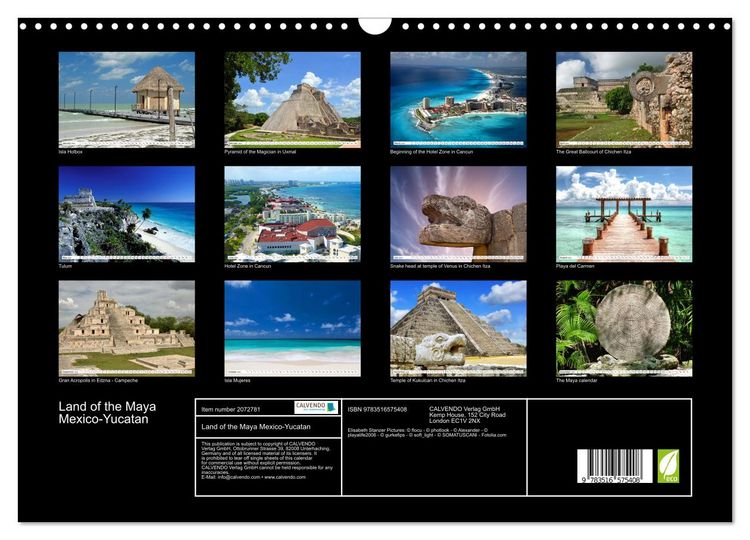 Produktbild: Land of the Maya Mexico-Yucatan (Wall Calendar 2026 DIN A3 landscape), CALVENDO 12 Month Wall Calendar
