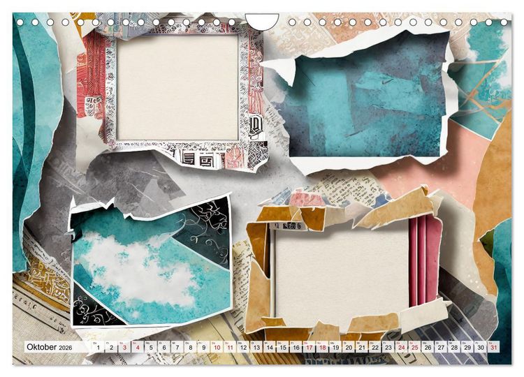 Produktbild: Buntes Papier Design (Wandkalender 2026 DIN A4 quer), CALVENDO Monatskalender