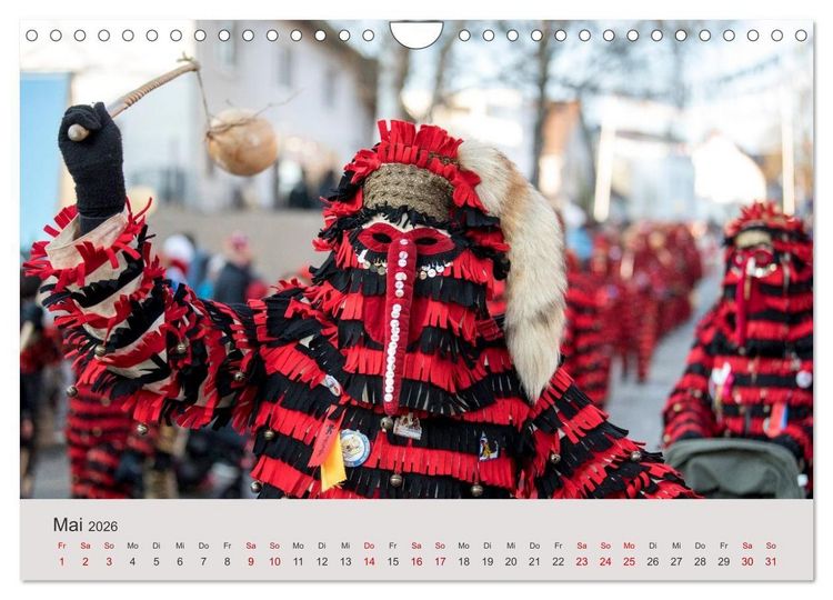 Produktbild: Narri 2026 Bilder der Schw&auml;bisch-Alemannischen Fasnet (Wandkalender 2026 DIN A4 quer), CALVENDO Monatskalender