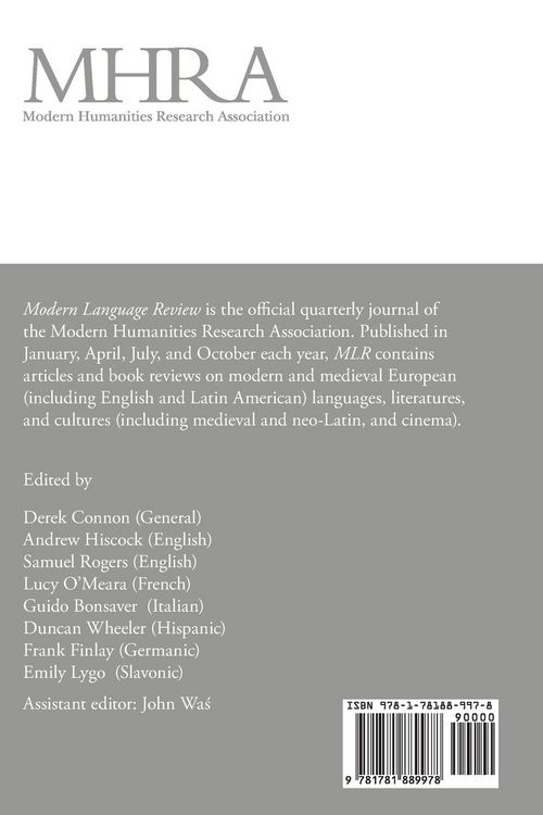 Produktbild: Modern Language Review (116