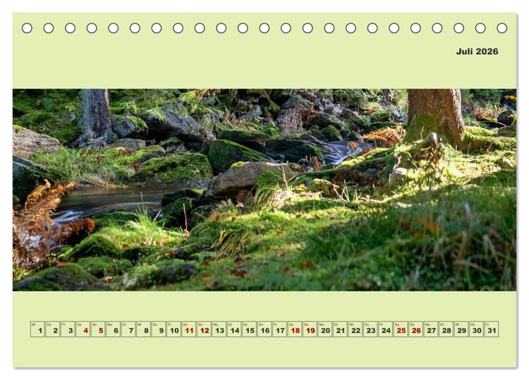Produktbild: Die schwarze Pockau im Herbstgewand (Tischkalender 2026 DIN A5 quer), CALVENDO Monatskalender