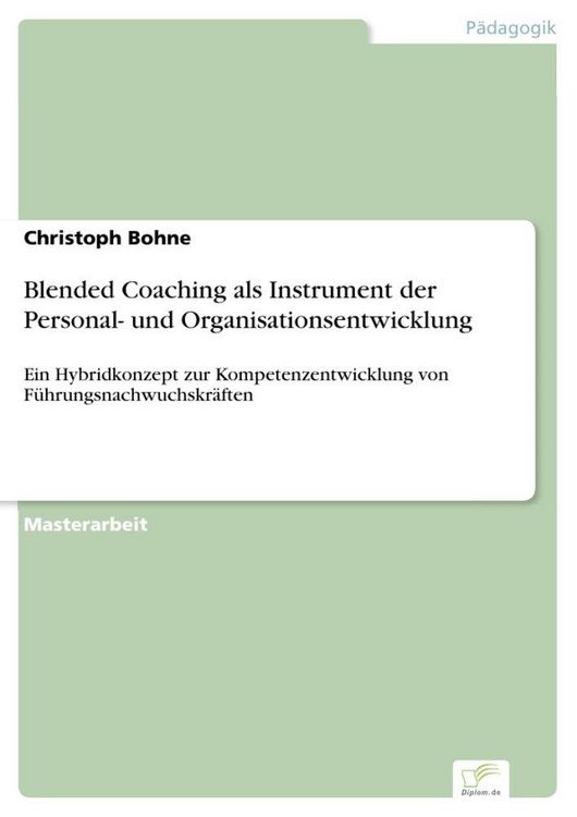 Produktbild: Blended Coaching als Instrument der Personal- und Organisationsentwicklung