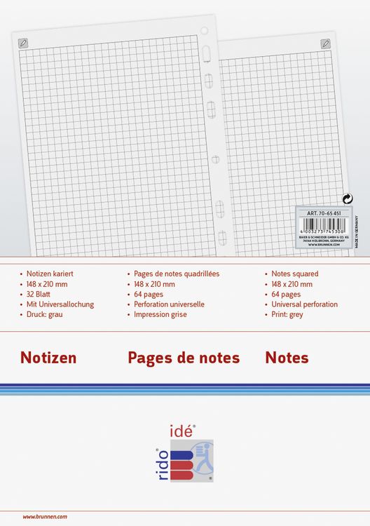Produktbild: TimerTiming1 kariert Notiz Formular