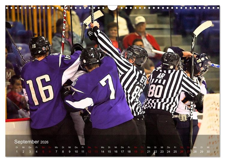 Produktbild: Eishockey - Kampf um den Puck (Wandkalender 2026 DIN A3 quer), CALVENDO Monatskalender