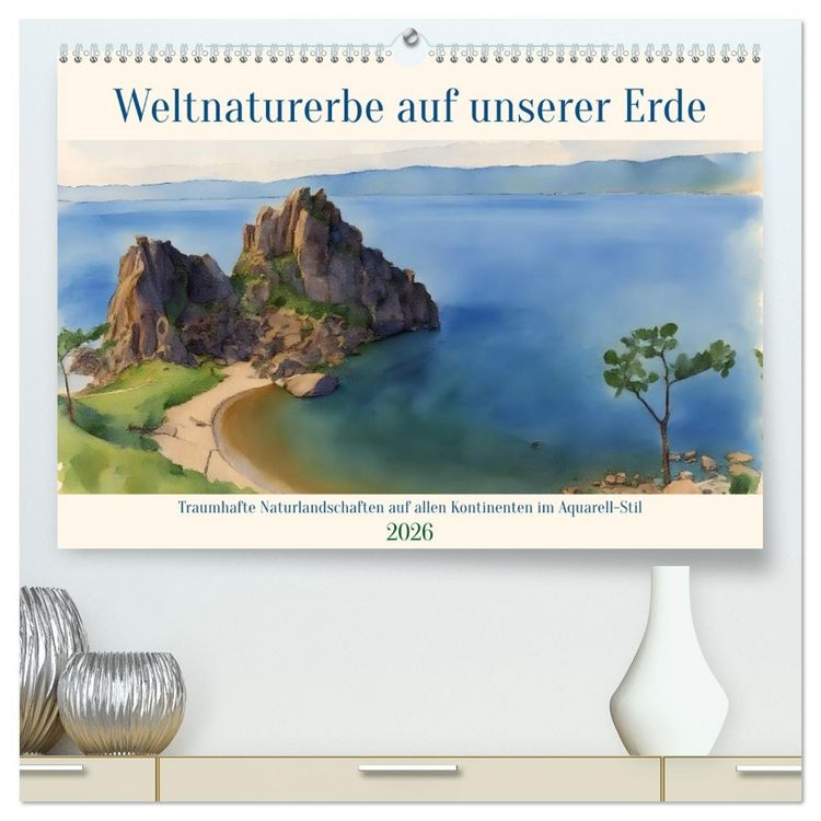 Produktbild: Weltnaturerbe unserer Erde (hochwertiger Premium Wandkalender 2026 DIN A2 quer), Kunstdruck in Hochglanz