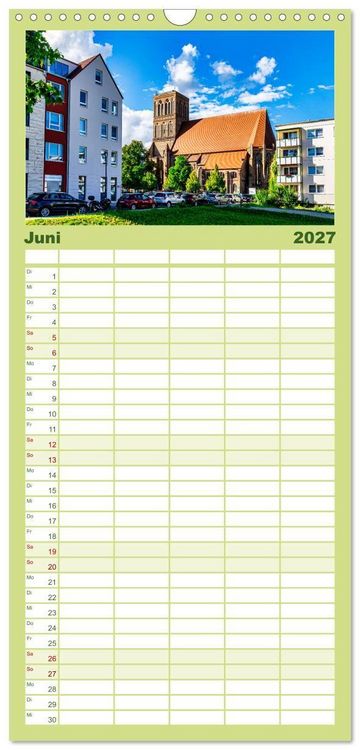 Produktbild: Familienplaner 2027 - Anklam und Umgebung mit 5 Spalten (Wandkalender, 21 x 45 cm) CALVENDO