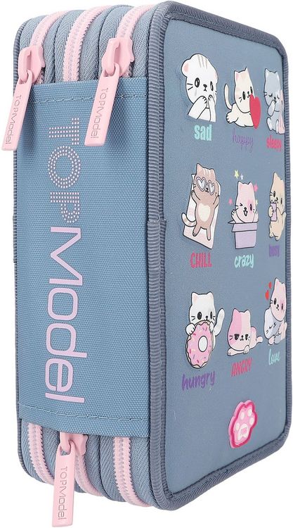 Produktbild: TOPModel 3-Fach Federtasche LED Katzen Stimmungsbarometer