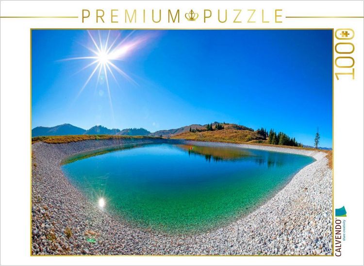 Produktbild: CALVENDO Puzzle Der Speichersee in M&uuml;hlbach am Hochk&ouml;nig | 1000 Teile Lege-Gr&ouml;&szlig;e 64x48cm Foto-Puzzle f&uuml;r gl&uuml;ckliche Stunden