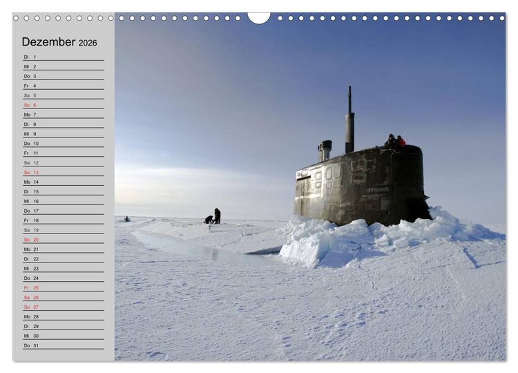 Produktbild: U-Boote. Milit&auml;rische Unget&uuml;me (Wandkalender 2026 DIN A3 quer), CALVENDO Monatskalender