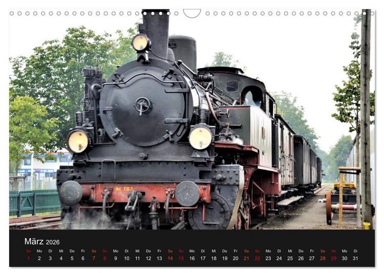 Produktbild: Dampflok-Nostalgie - 2026 schwergewichtige Lokomotiven (Wandkalender 2026 DIN A3 quer), CALVENDO Monatskalender