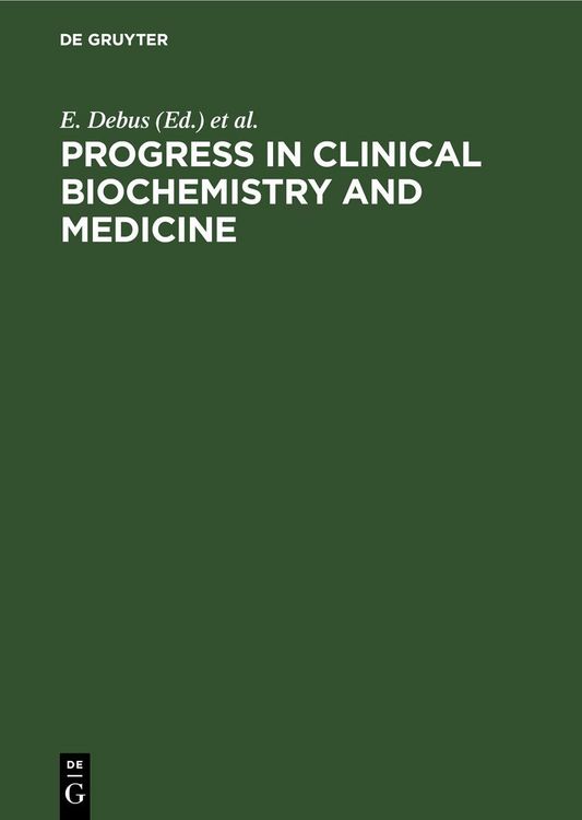 Produktbild: Progress in Clinical Biochemistry and Medicine
