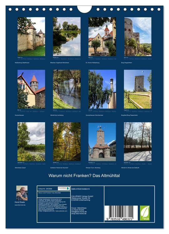 Produktbild: Warum nicht Franken? Das Altm&uuml;hltal (Wandkalender 2026 DIN A4 hoch), CALVENDO Monatskalender
