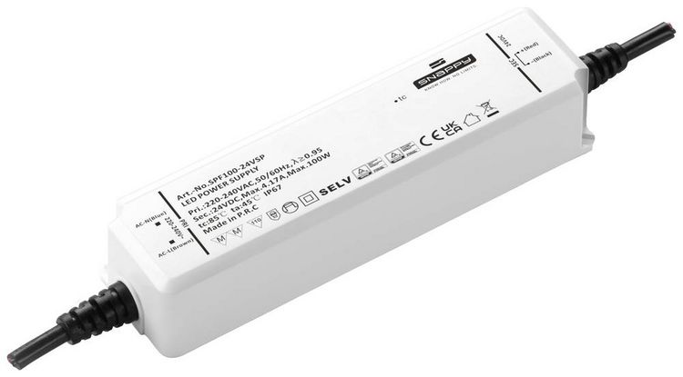 Produktbild: Dehner Elektronik SPF 100-24VSP LED-Trafo, LED-Treiber Konstantspannung 100 W 4.1 A 24 V M&ouml;belzulassung, &Uuml;berlastschutz, &Uuml;berspannung 1 St.