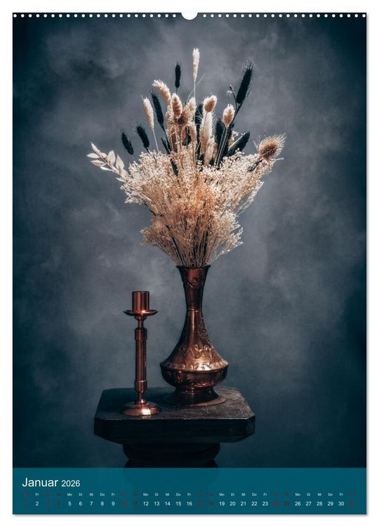 Produktbild: Trockenblumen Bouquet (hochwertiger Premium Wandkalender 2026 DIN A2 hoch), Kunstdruck in Hochglanz