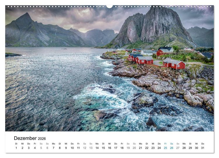Produktbild: NORWEGEN - NORDMEER LANDSCHAFTEN (Wandkalender 2026 DIN A2 quer), CALVENDO Monatskalender