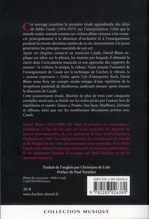 Produktbild: Casals ou l'art de l'interpretation