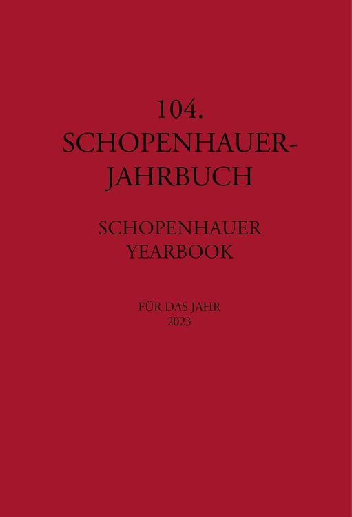 Produktbild: 104. Schopenhauer Jahrbuch