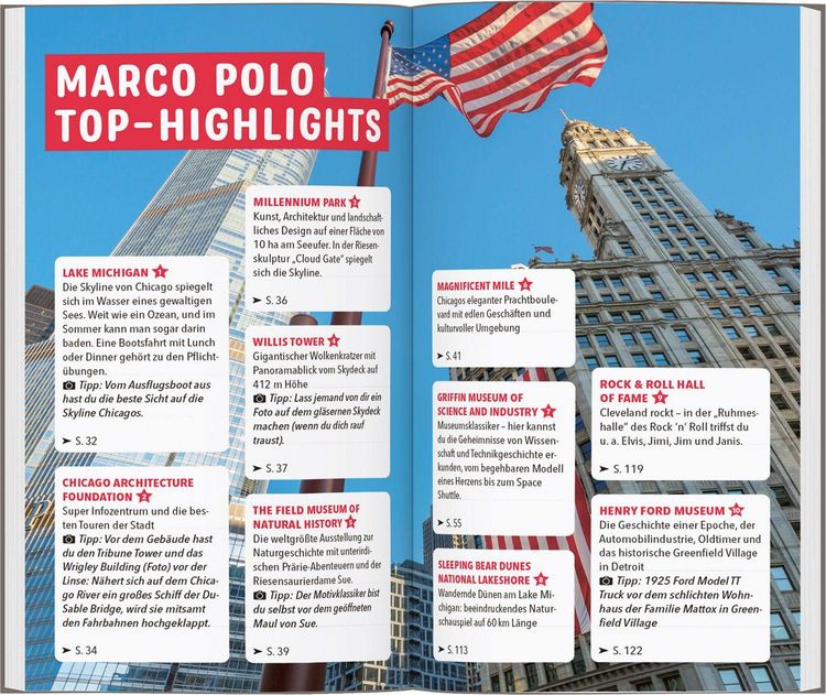 Produktbild: MARCO POLO Reisef&uuml;hrer Chicago und die Gro&szlig;en Seen
