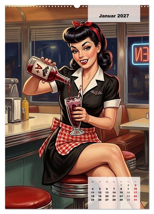 Produktbild: Vampir-Girls (Wandkalender 2027 DIN A2 hoch), CALVENDO Monatskalender