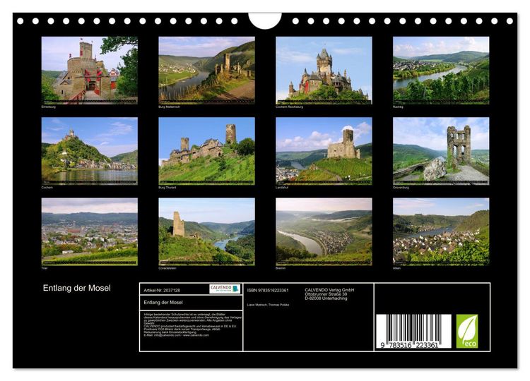 Produktbild: Entlang der Mosel (Wandkalender 2026 DIN A4 quer), CALVENDO Monatskalender