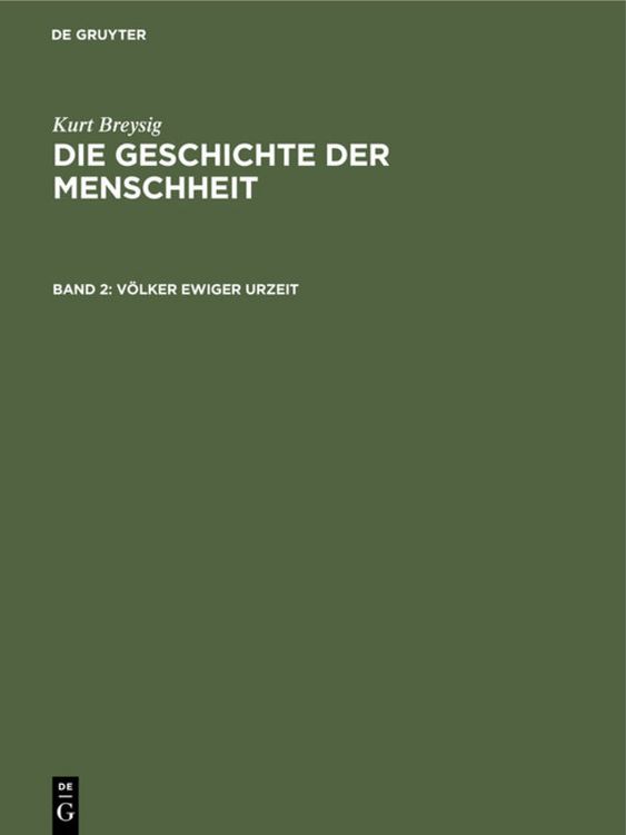 Produktbild: V&ouml;lker ewiger Urzeit