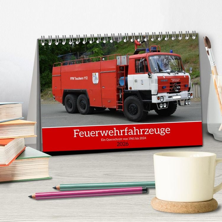 Produktbild: Einsatzfahrzeuge aus Ostdeutschland von 1961 bis heute (Tischkalender 2026 DIN A5 quer), CALVENDO Monatskalender