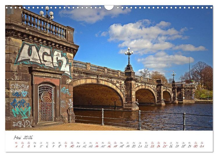 Produktbild: Alsteransichten in Hamburg (Wandkalender 2026 DIN A3 quer), CALVENDO Monatskalender